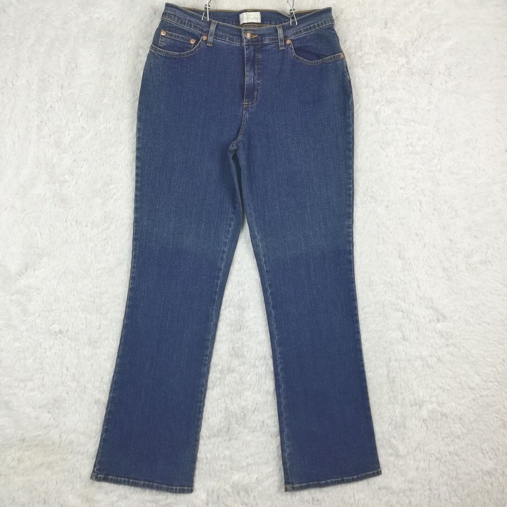 Vtg‎ Soft Surroundings Womens Jeans Boot Cut Denim Blue Mid Rise Medium Wash L